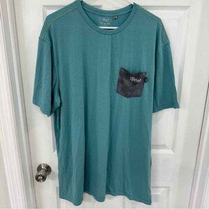 Marsh Wear Men’s Teal Tee with Camo Pocket